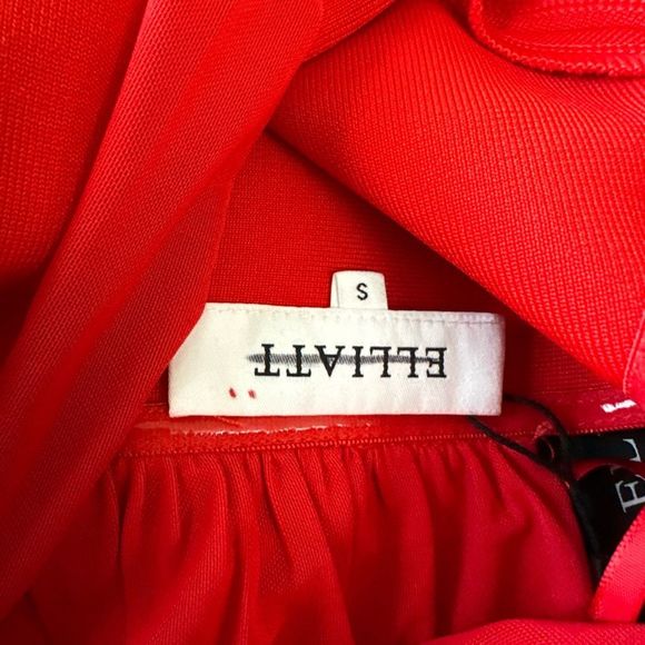 Free People  by ELLIATT Praise Mini Red Dress Stretch Ruched Slim Fit - Picture 11 of 11